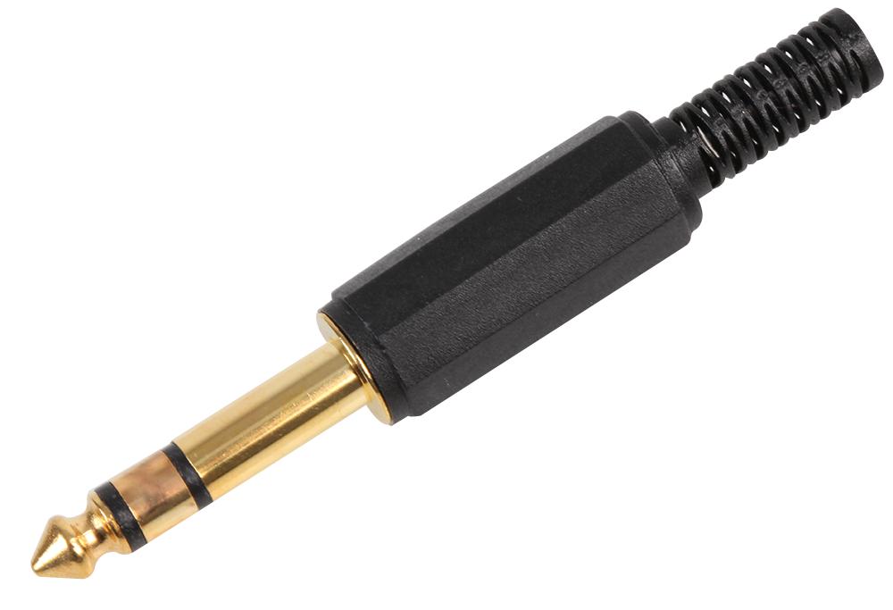 PSG08580 6.35MM (1/4IN) JACK PLUG, 3P, GOLD PRO SIGNAL