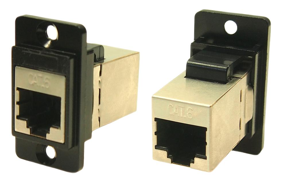 CP30722SMB ADAPTR, RJ45 JACK-JACK, 8P8C, CAT6, CSK CLIFF ELECTRONIC COMPONENTS