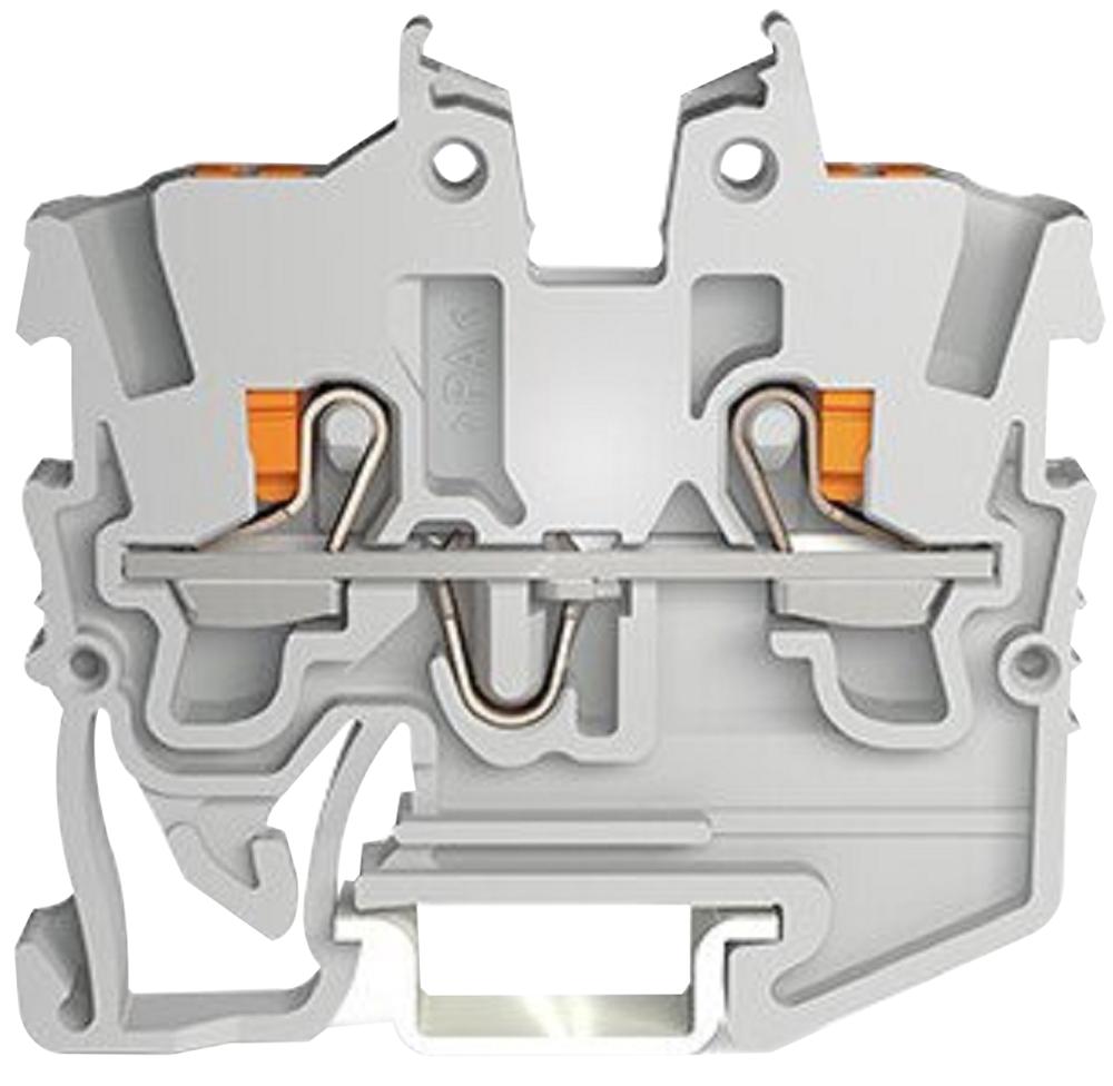 2250-1201 TERMINAL BLOCK, DIN RAIL, 2POS, 16AWG WAGO
