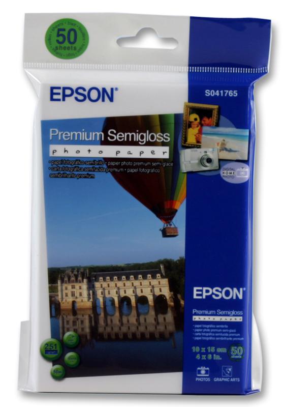 S041765 EPSON PREMIUM SEMIGLOSS 10X15 50PK EPSON