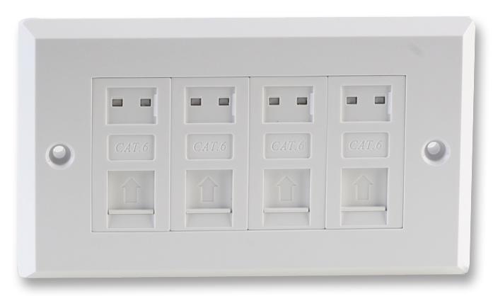 UT-8804 FACEPLATE, CAT6, 4PORT PRO SIGNAL