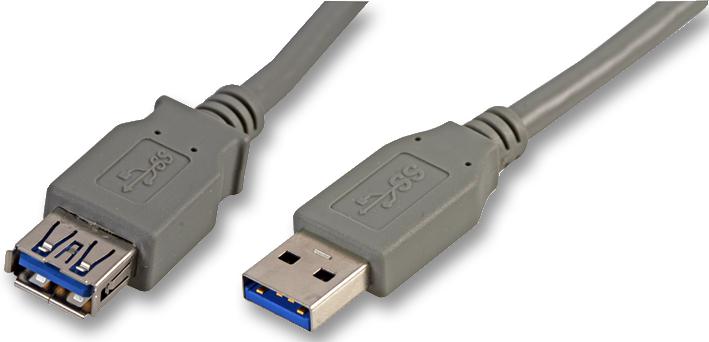 CAC250035 LEAD, USB3.0 A MALE-A FEMALE 1M GREY PRO SIGNAL