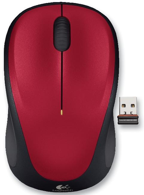 910-002496 OPTICAL MOUSE, STANDARD, BLK/RED LOGITECH