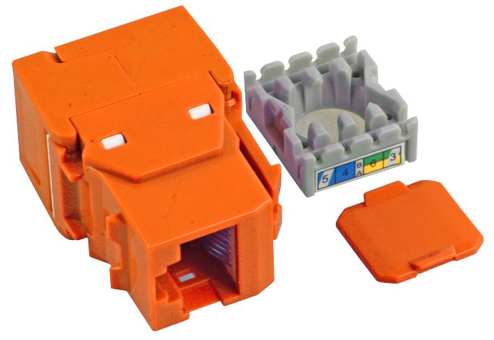 SKFOR MODULAR, RJ45, RCPT, CAT6, 8P8C, ORANGE TUK