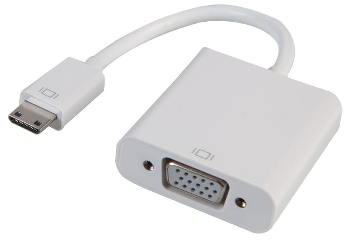 PSG90916 ADAPTER, MINI HDMI M-VGA F, WHITE PRO SIGNAL