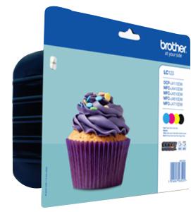 LC123VALBP INK CARTRIDGE, ORIGINAL, MULTIPLE COLOR BROTHER