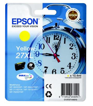 C13T27144010 INK CARTRIDGE, T2714XL, HI-CAP YELLOW EPSON