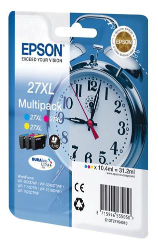 C13T27154010 INK CART, T2715XL, HI-CAP CMY MULTIPACK EPSON