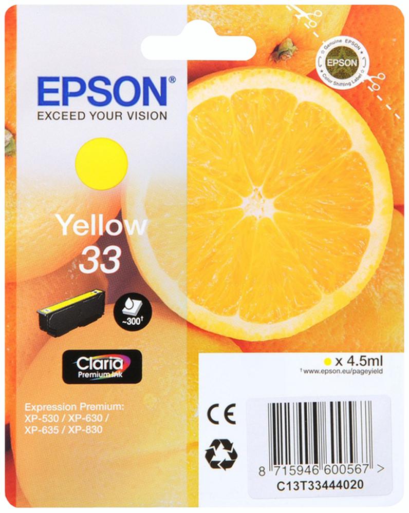 C13T33444010 INK CARTRIDGE, T3344, YELLOW, EPSON EPSON