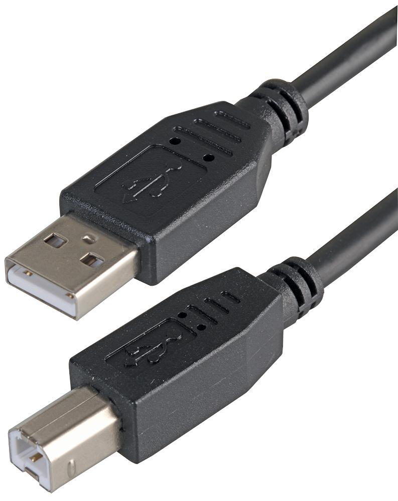PSG91411 LEAD, USB2.0 A MALE - B MALE, BLACK 1M PRO SIGNAL