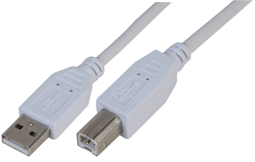 PSG91447 LEAD, USB2.0 A MALE - B MALE, WHITE 1M PRO SIGNAL