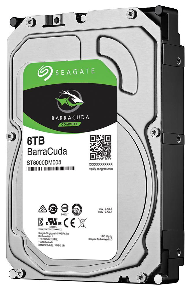 ST6000DM003 DRIVE, 3.5IN DESKTOP, BARRACUDA 6TB SEAGATE