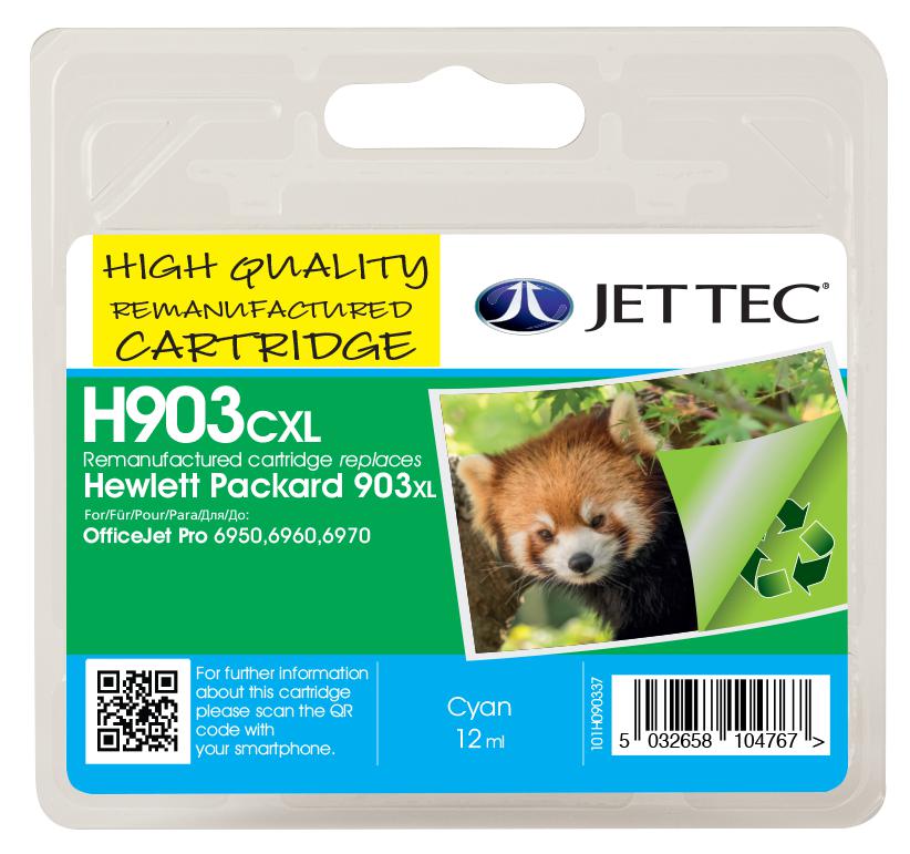 101H090337 INK CART, REMAN, HP903XL CYAN JET TEC