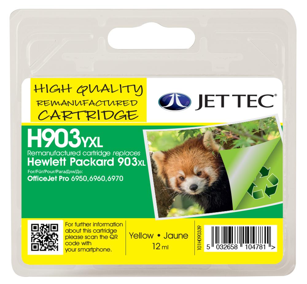 101H090339 INK CART, REMAN, HP903XL YELLOW JET TEC