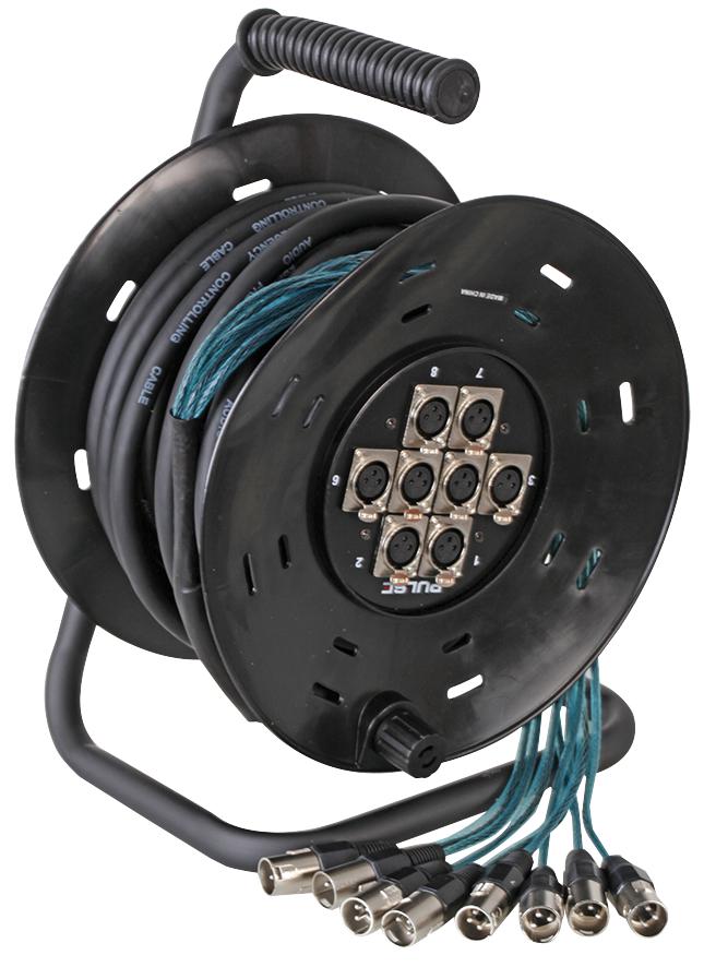 PLS00035 XLR MULTICORE, DRUM, 8WAY 25M PULSE