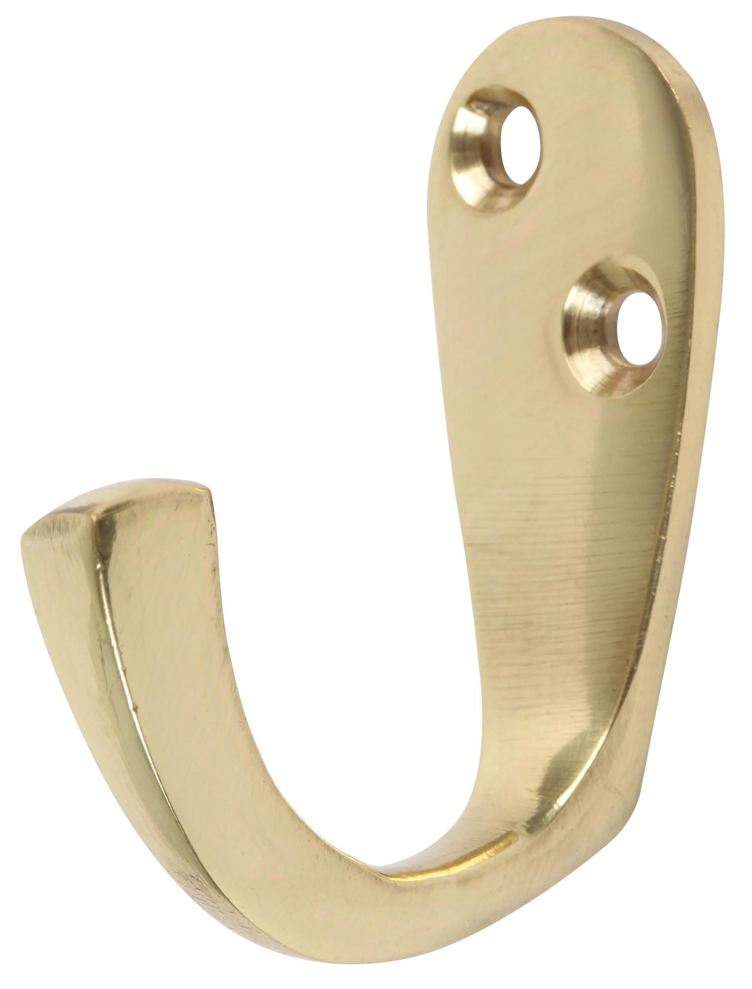 D00883 HOOK, ROBE, BRASS (PK5) DURATOOL