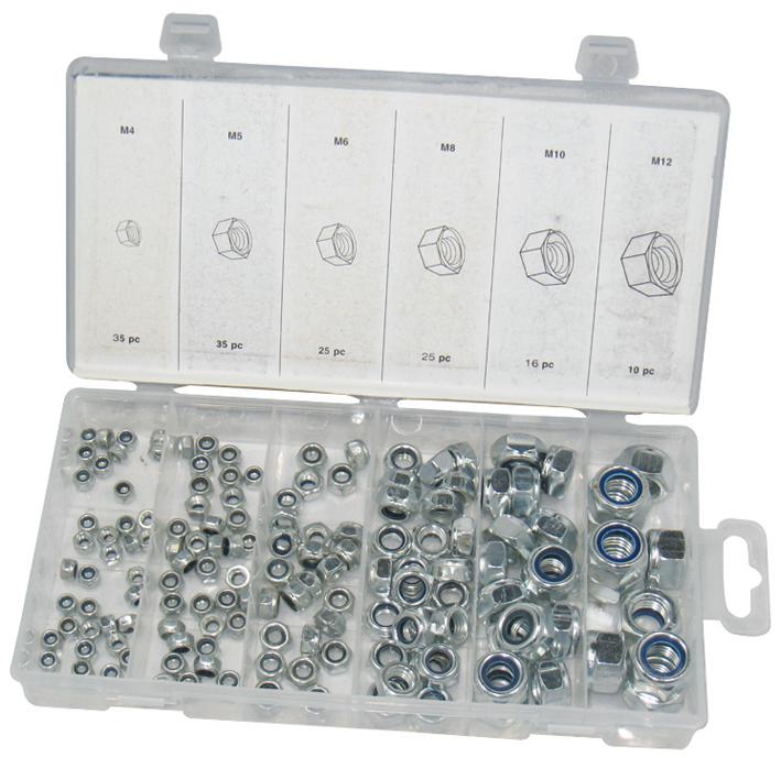 D01904 LOCKNUT ASSORTMENT, 146PCS DURATOOL