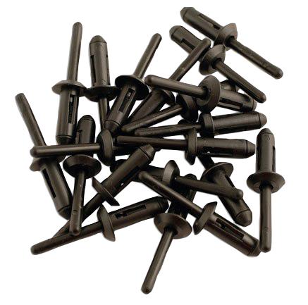 3484 RIVETS, PLASTIC, 6.6MM X 17.2MM, X20 LASER