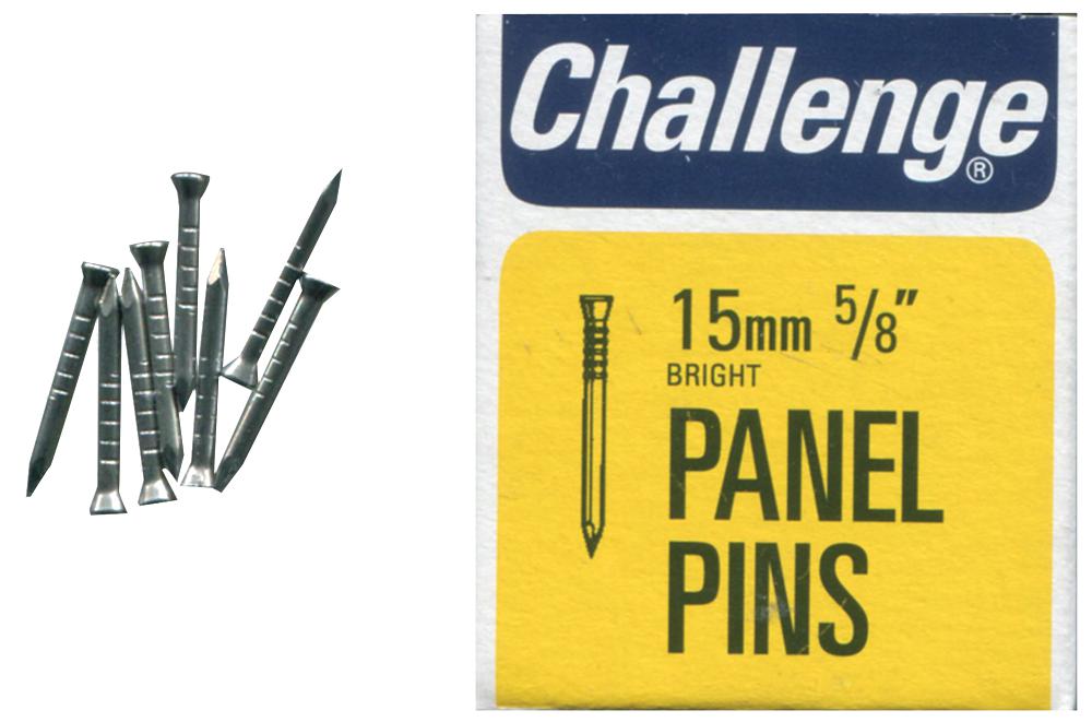 10604 PANEL PINS BRIGHT, 15MM (40G) CHALLENGE