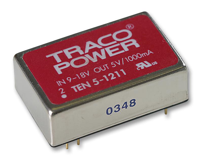TEN 5-1222 CONVERTER, DC/DC, 5W, +/-12V TRACO POWER