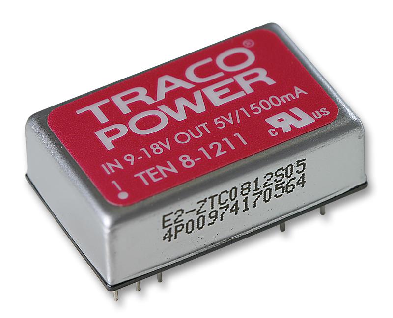TEN 8-4822 CONVERTER, DC/DC, 8W, +/-12V TRACO POWER