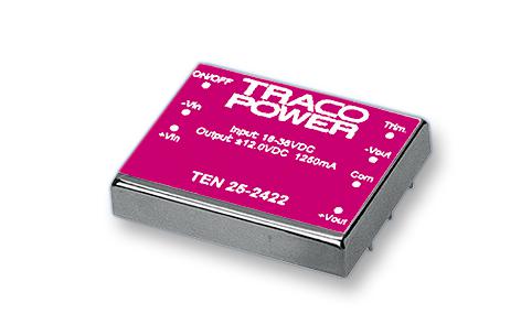 TEN 25-1212 CONVERTER, DC/DC, 25W, 12V TRACO POWER