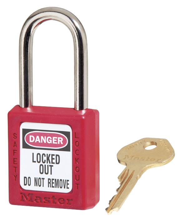 410RED ZENEX LOCKOUT PADLOCK RED MASTER LOCK