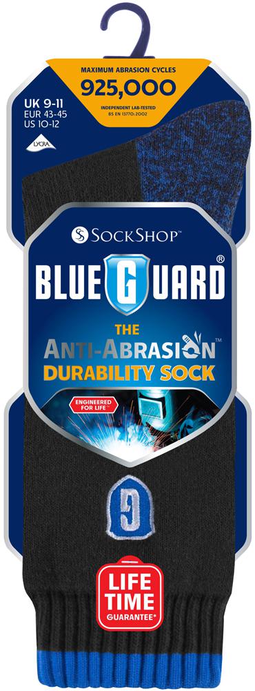 SBM31H1BLK BLUEGUARD WORK SOCKS BLACK 9-11 BLUEGUARD
