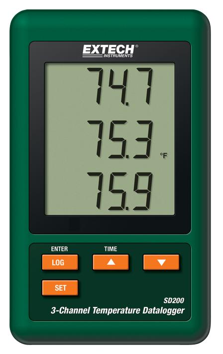 SD200 3-CHANNEL TEMP DATALOGGER EXTECH INSTRUMENTS