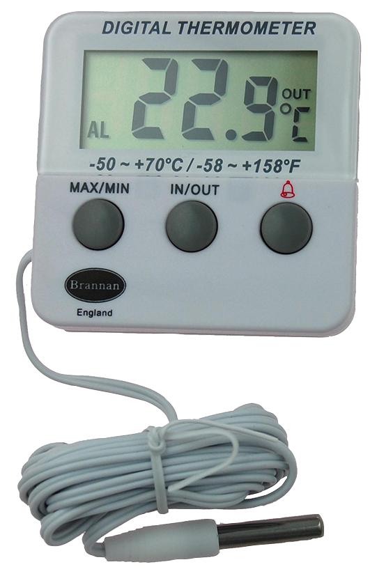 22/420/3 DIGITAL THERMOMETER, INDOOR/OUTDOOR BRANNAN