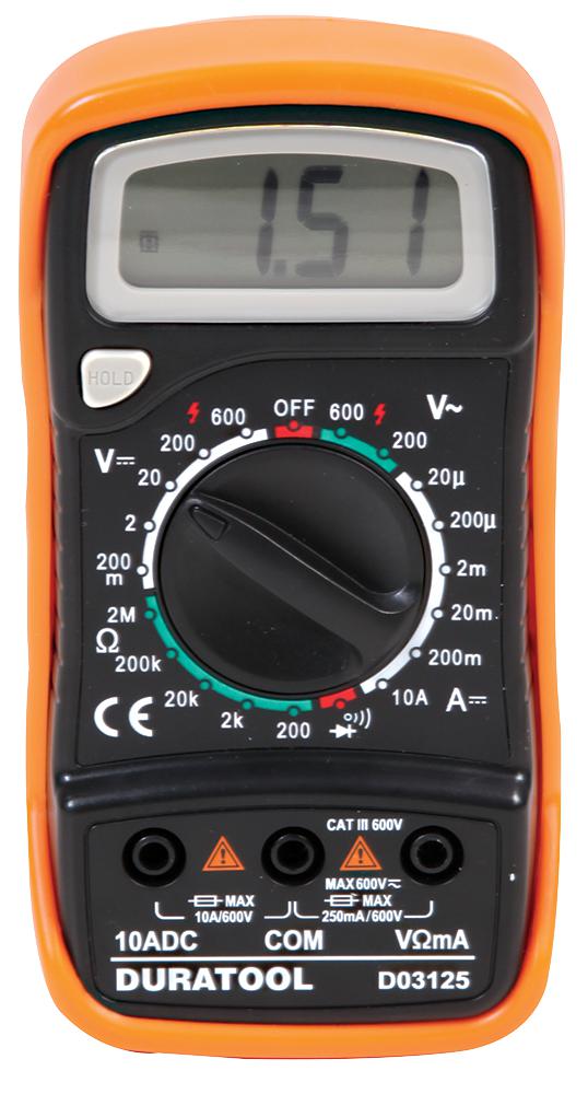 D03125 DIGITAL MULTIMETER DURATOOL