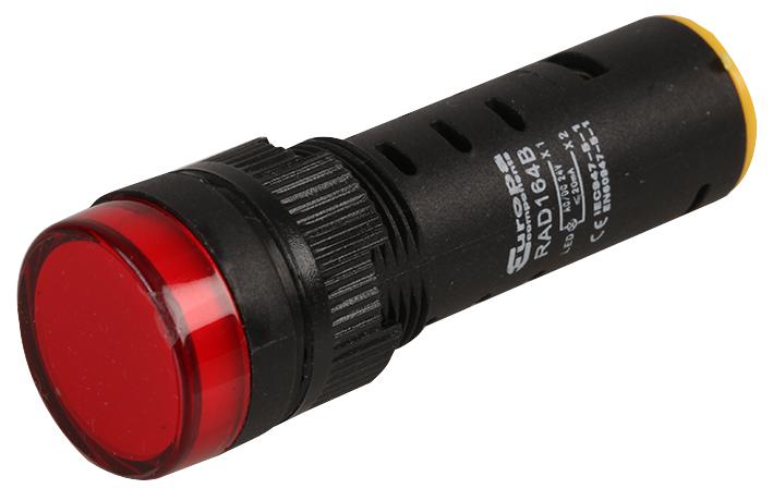 RAD164P PILOT LAMP, 16MM, 230V, RED EUROPA