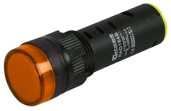 RAD165P PILOT LAMP, 16MM, 230V, AMBER EUROPA