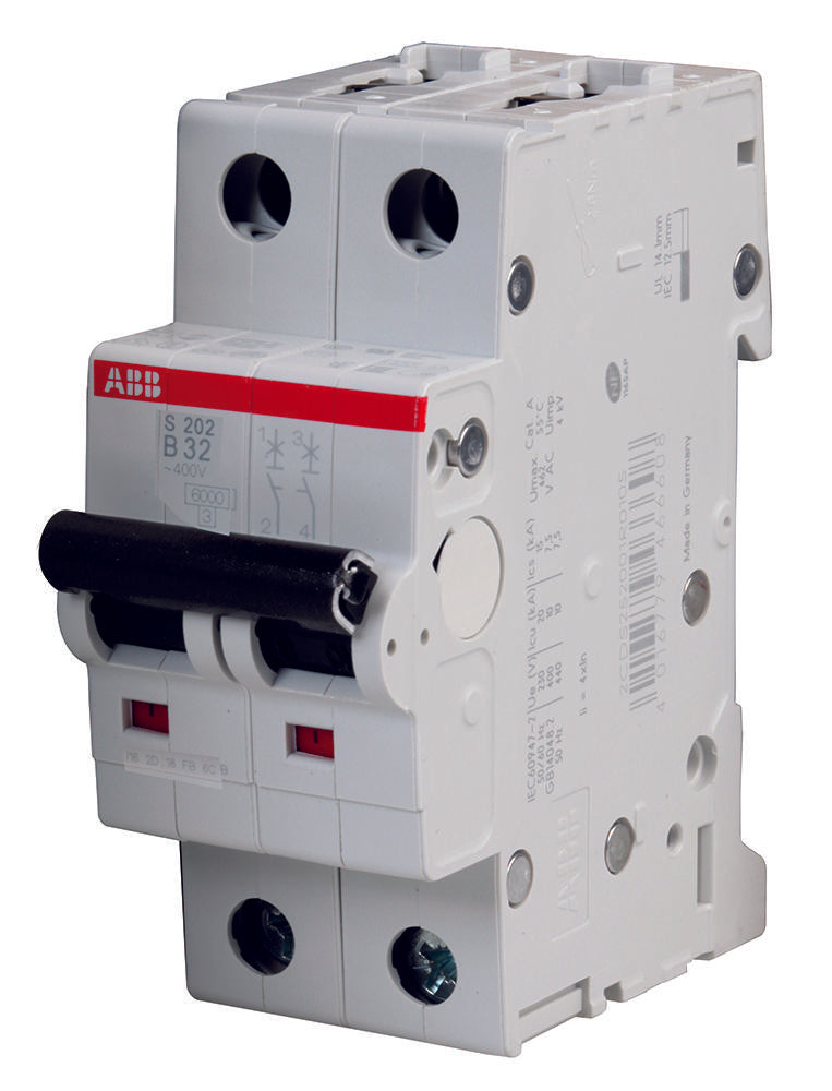 S202-B32 CIRCUIT BREAKER, THERMAL MAG, 2 POLE ABB