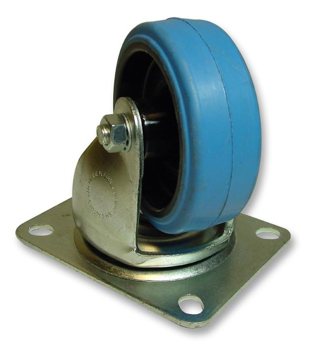 30100RN SWIVEL RUBBER CASTOR 100MM KEYSTONE