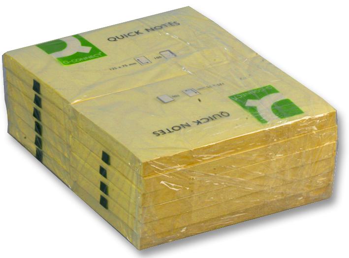 KF10503 PADS STICKY 12PK 75X125MM YLW Q CONNECT