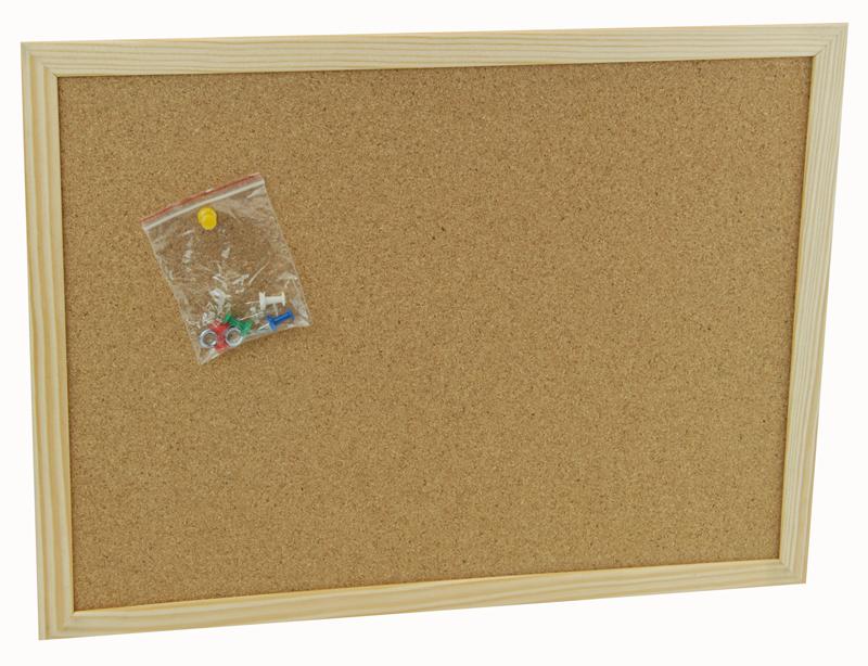 KF03566 NOTICE BOARD CORK 600X400MM Q CONNECT