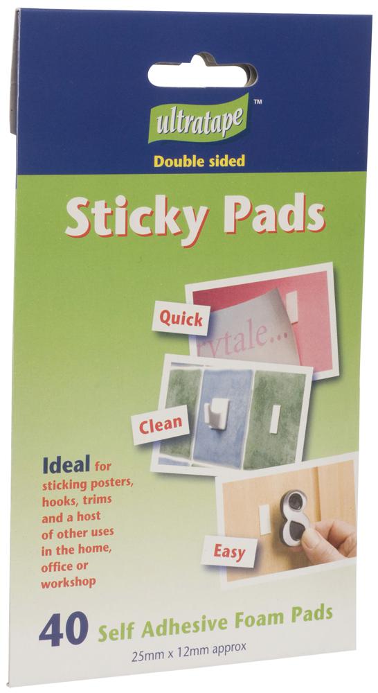 RT0202SLV40 STICKY FIXERS (40 PADS/PK) ULTRATAPE
