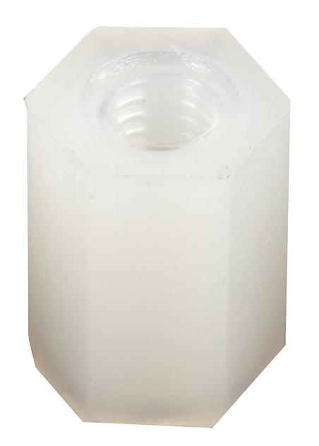 D01488 HEX THREADED SPACER, NYLON66, NATURAL DURATOOL