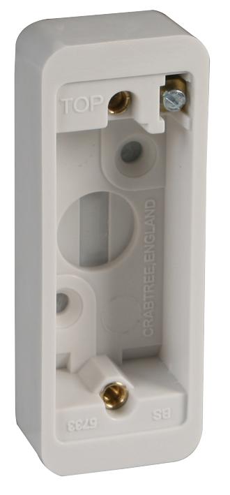 4005 1G ARCHITRAVE BACK BOX MLD WHI CRABTREE
