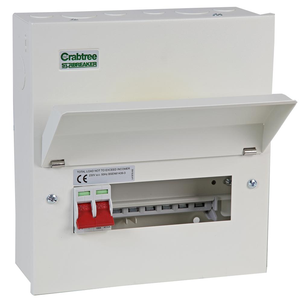 507/2B STARBREAKER METAL  MAIN SWITCH + 7 CRABTREE