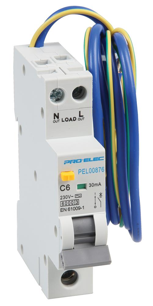 PEL00863 RCBO, 1P, 25A, 230VAC PRO ELEC