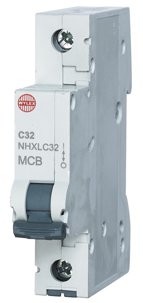 NHXLC32 32A SINGLE POLE C CURVE MCB WYLEX