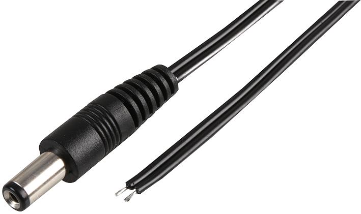 PPW00018 LEAD, DC POWER, 2.1MM PLG- BARE END, 3M PRO POWER