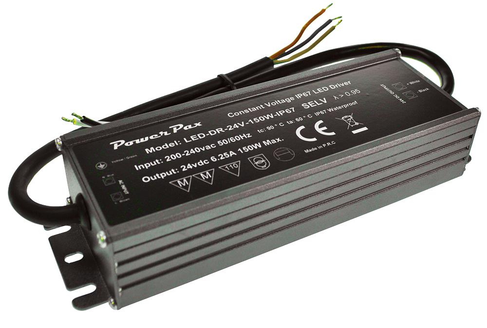 LED-DR-24V-150W-IP67 LED DRIVER 24V 150W IP67 WATERPROOF POWERPAX