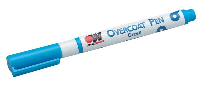 CW3300G OVERCOAT PEN, GREEN CHEMTRONICS