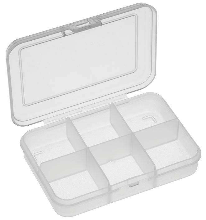 1026N STORAGE BOX, 6 COMPARTMENT, CLEAR MULTICOMP PRO