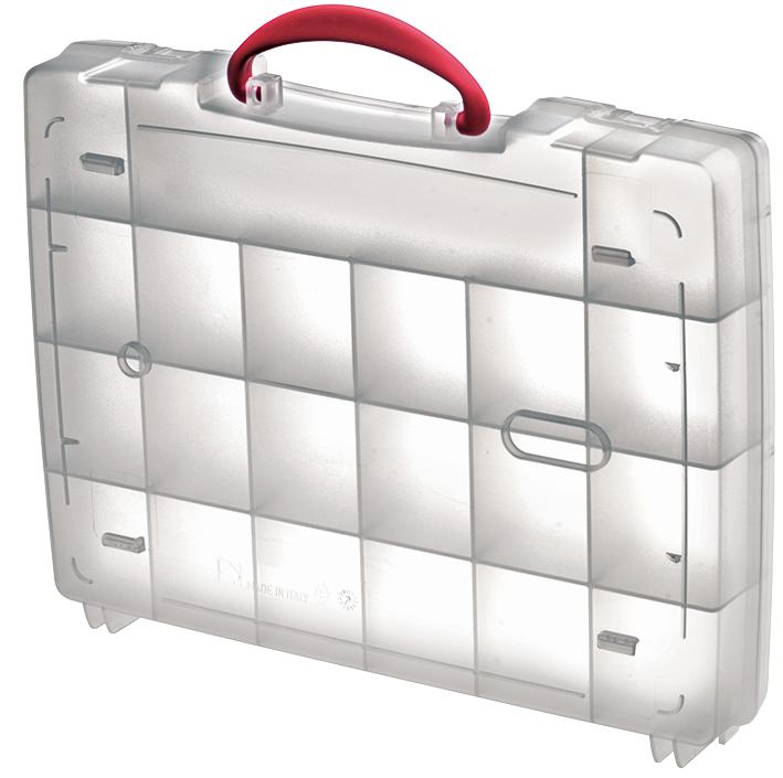 19321.113 STORAGE BOX, 21 COMPARTMENT, CLEAR MULTICOMP PRO