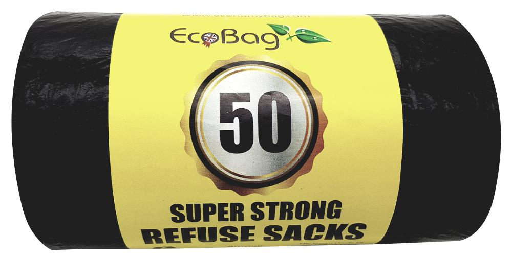 58 50 LIGHT DUTY REFUSE SACKS - 50 LITRES ECOBAG