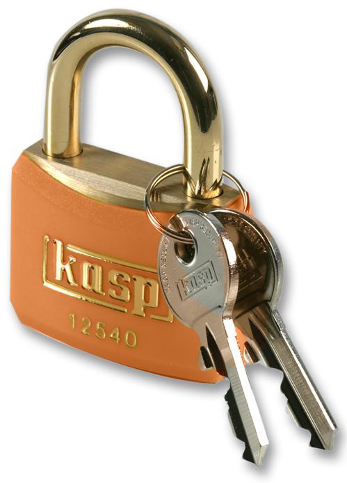 K12540BOARD PADLOCK BRASS 40MM ORANGE KASP SECURITY